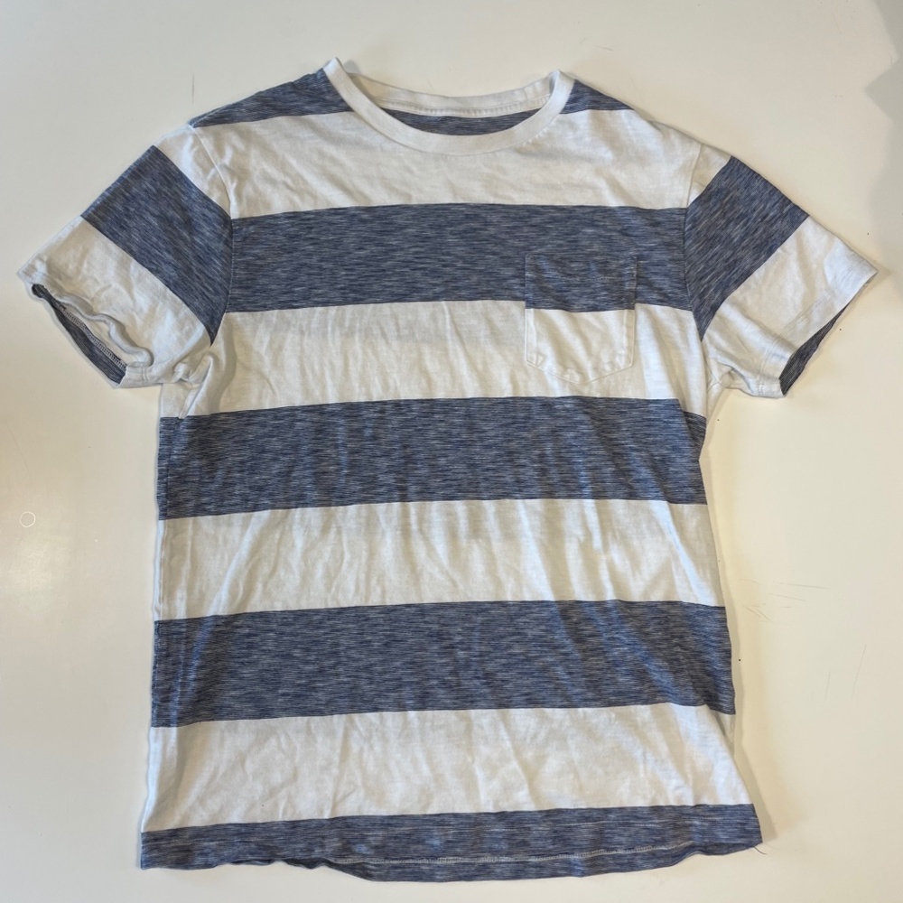 Blue and White Striped J Crew T-Shirt